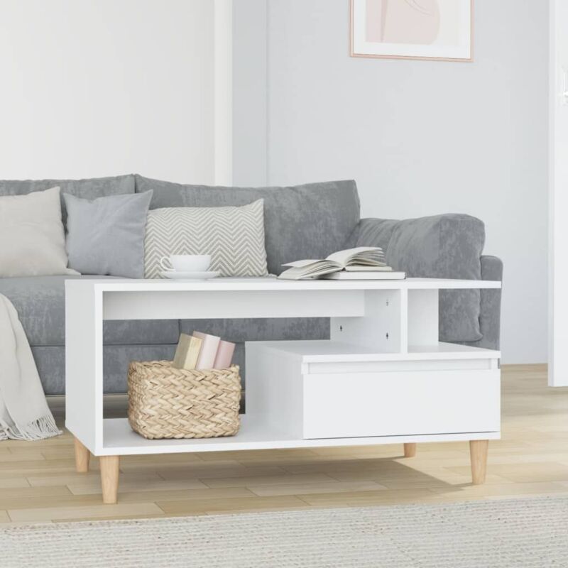 foto del prodotto jinlefu vidaxl tavolino da salotto bianco lucido 90x49x45 cm legno multistrato