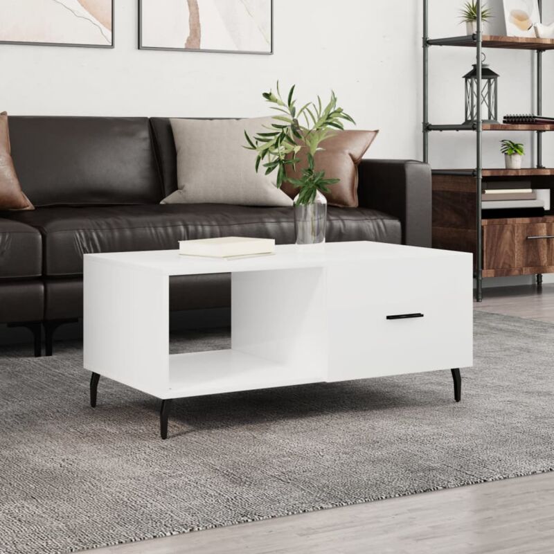 foto del prodotto jinlefu vidaxl tavolino da salotto bianco lucido 90x50x40 cm legno multistrato
