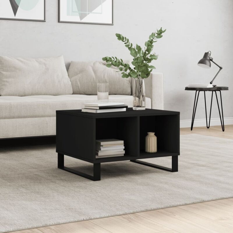 foto del prodotto jinlefu vidaxl tavolino da salotto nero 60x50x36,5 cm in legno multistrato