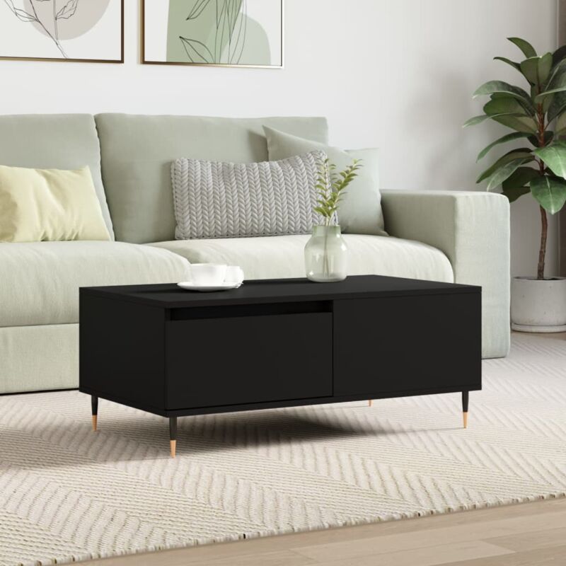 foto del prodotto jinlefu vidaxl tavolino da salotto nero 90x50x36,5 cm in legno multistrato