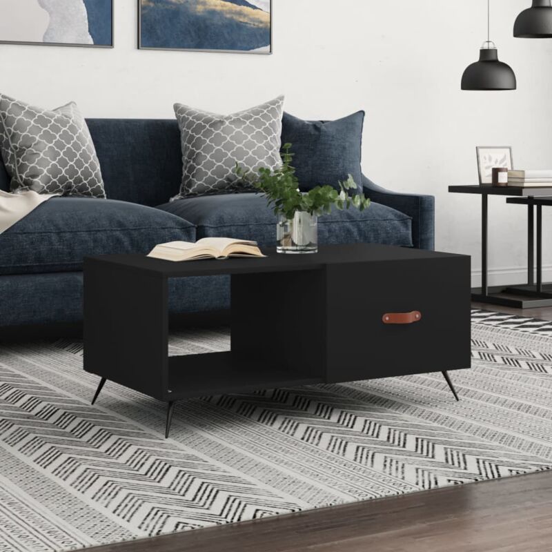 foto del prodotto jinlefu vidaxl tavolino da salotto nero 90x50x40 cm in legno multistrato