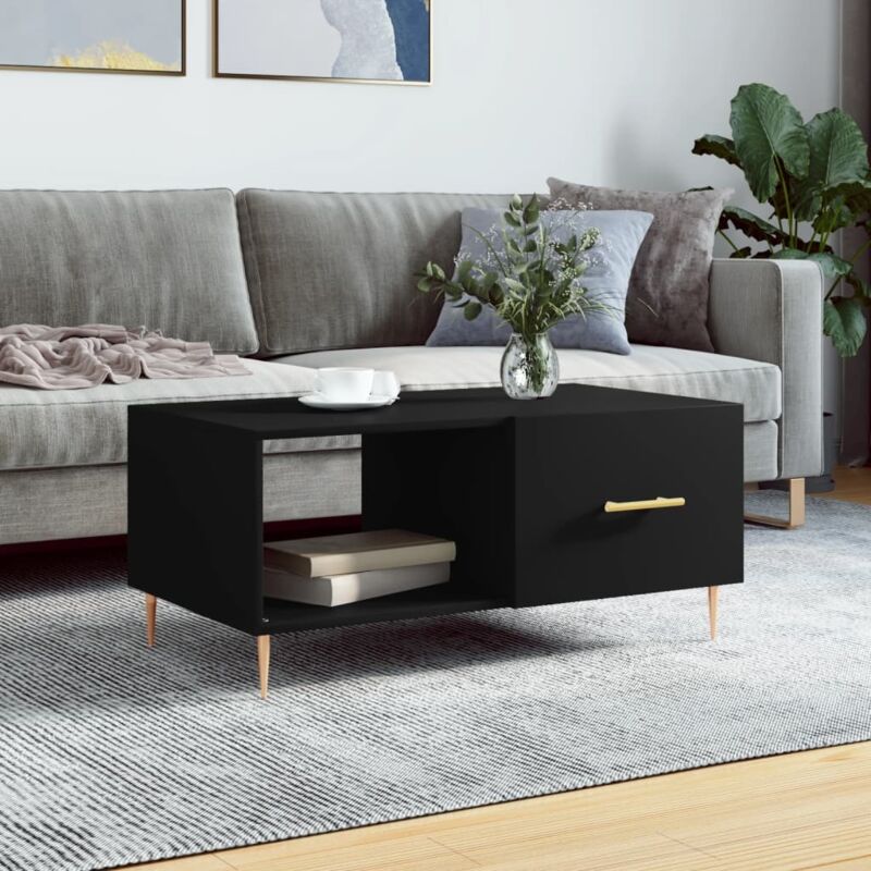 foto del prodotto jinlefu vidaxl tavolino da salotto nero 90x50x40 cm in legno multistrato