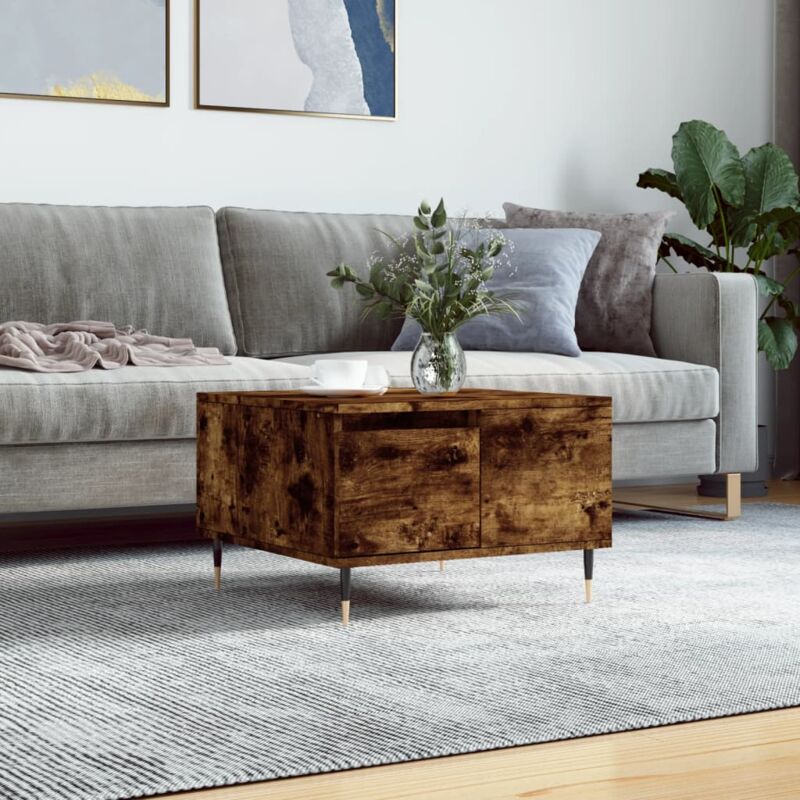 foto del prodotto jinlefu vidaxl tavolino da salotto rovere fumo 55x55x36,5 cm legno multistrato