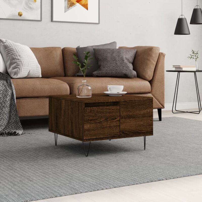 foto del prodotto jinlefu vidaxl tavolino da salotto rovere marrone 55x55x36,5 cm in multistrato