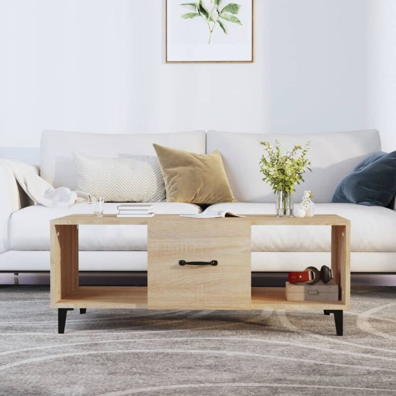 foto del prodotto jinlefu vidaxl tavolino da salotto rovere sonoma 102x50x40cm legno multistrato