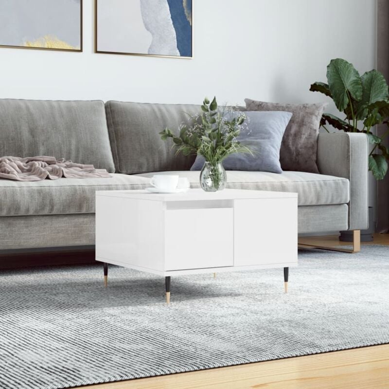 foto del prodotto jinlefu vidaxl tavolino salotto bianco lucido 55x55x36,5 cm legno multistrato