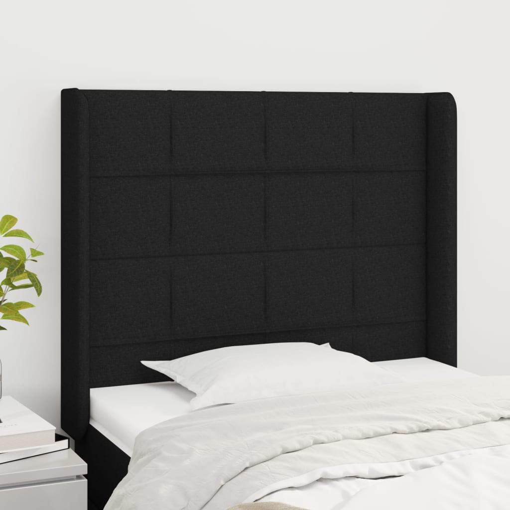foto del prodotto jinlefu vidaxl testiera ad orecchio nera 93x16x118 128 cm in tessuto