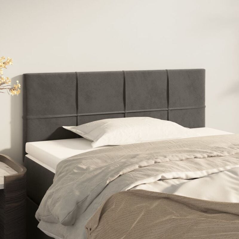 foto del prodotto jinlefu vidaxl testiera grigio scuro 80x5x78 88 cm in velluto