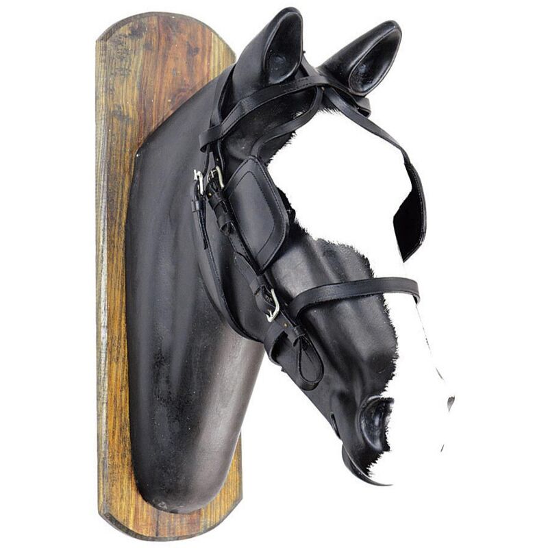foto del prodotto jm testiera in cuoio per finimento da calesse cob, nero