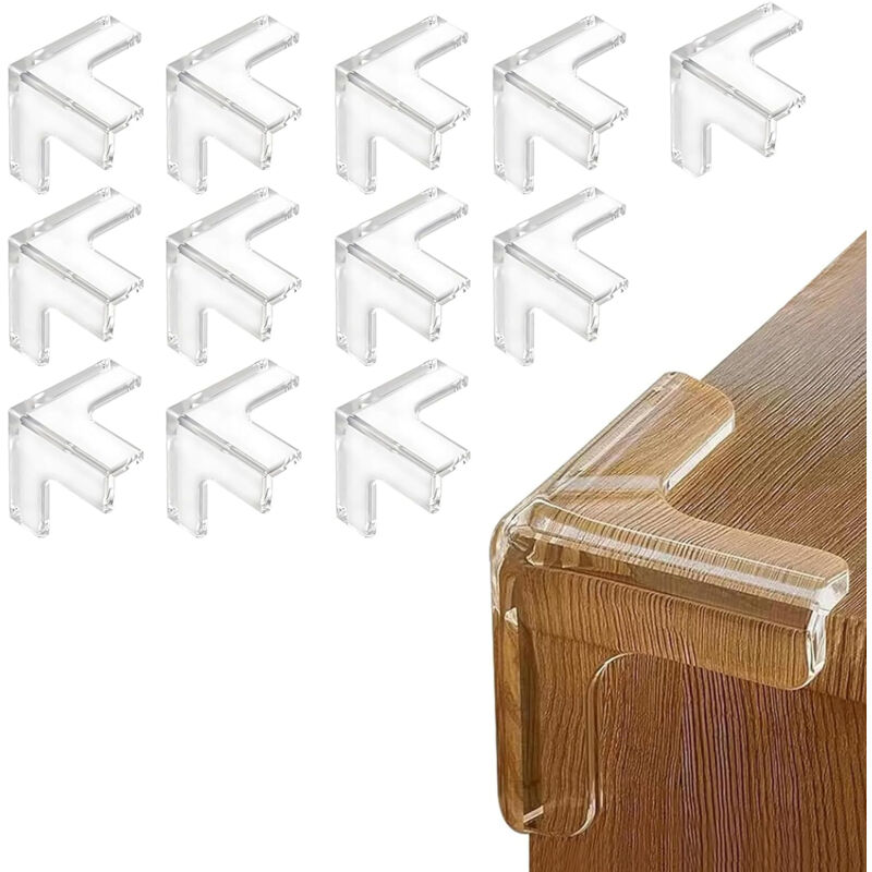 foto del prodotto jn.songs - 12 paraspigoli bambini in gomma, protezioni angolari, protezioni autoadesive per tavoliextra spesso in morbida gomma assorbi urti - t