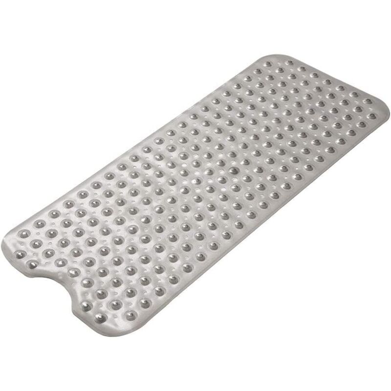 foto del prodotto jn.songs 40x100cm tappetino doccia antiscivolo, tappetino antiscivolo per vasca da bagno, resistente alla muffa e lavabile in lavatrice grigio