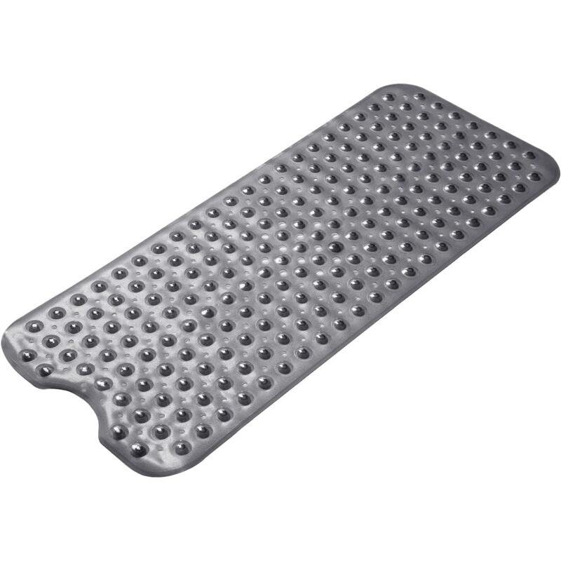 foto del prodotto jn.songs 40x100cm tappetino doccia antiscivolo, tappetino antiscivolo per vasca da bagno, resistente alla muffa e lavabile in lavatrice grigio