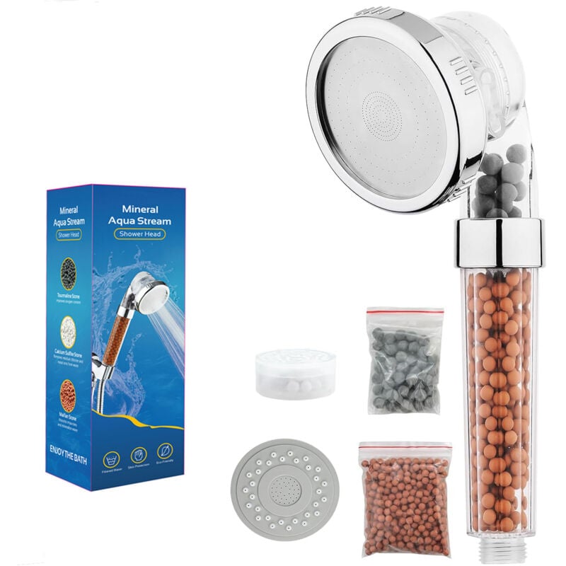 foto del prodotto jn.songs - alcachofa de ducha de alta presi n, ducha 3 modos cabezal con filtro de 3 capas - 2