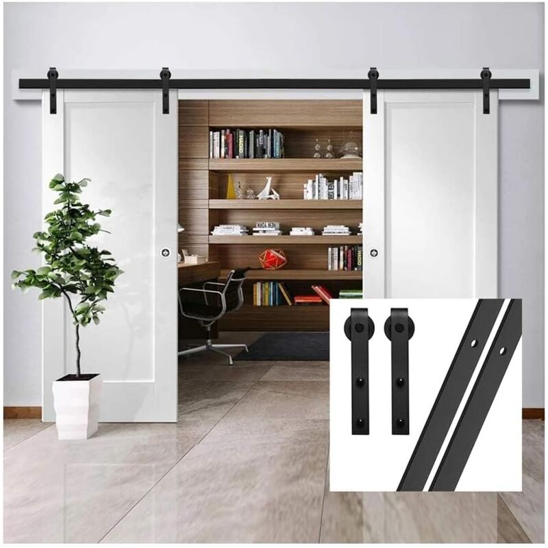 foto del prodotto jn.songs binario per porta scorrevole kit porte scorrevoli accessori adatto a porte doppie 244cm