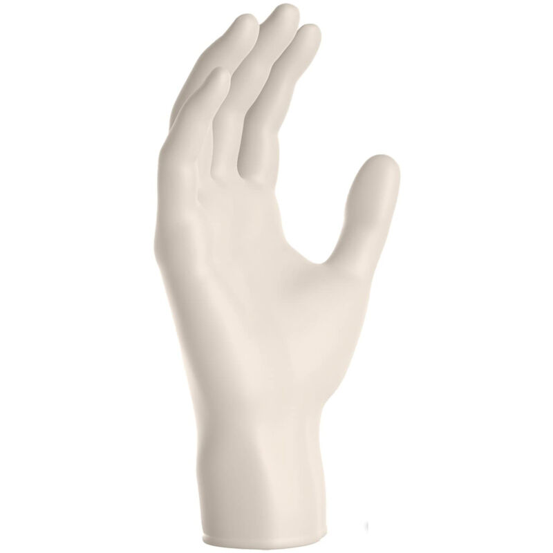 foto del prodotto jn.songs guanti natural latex, 100 pezzi sacchetti, guanti in nitrile ssenza polvere per estetisti, tatuatori, ambiti medici bianco l