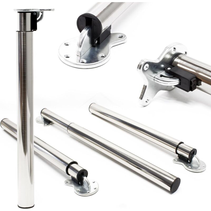 foto del prodotto jn.songs piedi per letto piedini regolabili, piedini per mobili in acciaio inox gambe per mobili per armadio, tavolo, divano, letto, 725mm 1200mm