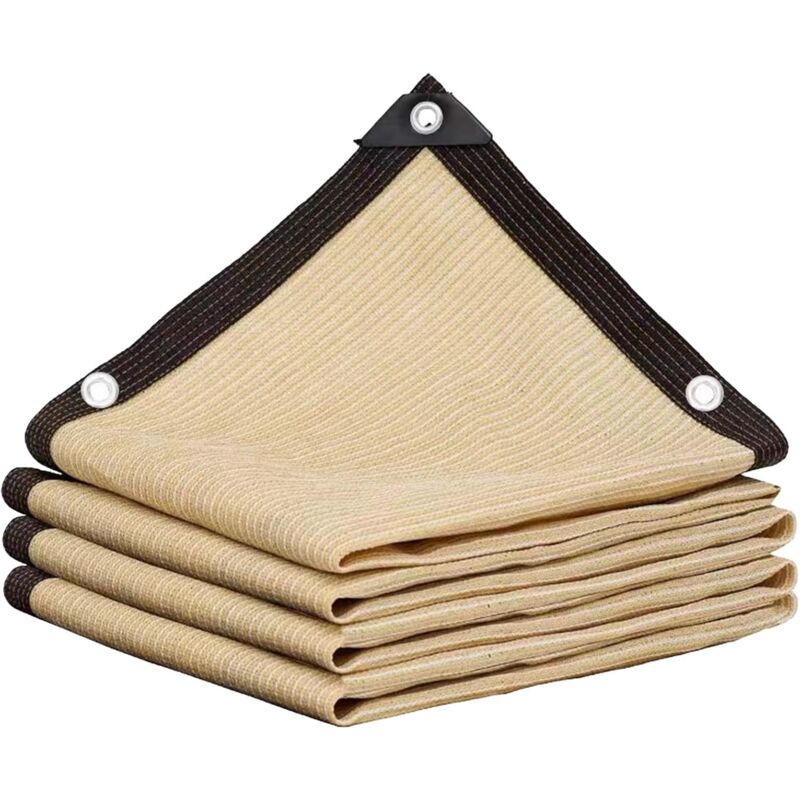 foto del prodotto jn.songs rete ombreggiante traspirante, rete telo ombra per esterni per pergola, terrazza, piante, serra, pollaio, khaki 2x5m