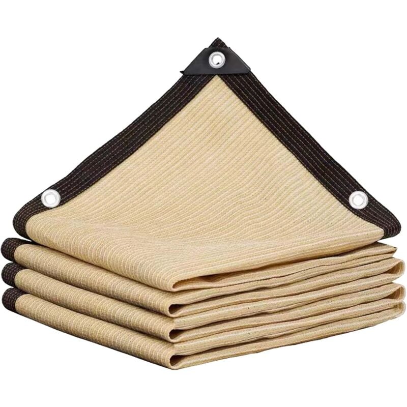 foto del prodotto jn.songs rete ombreggiante traspirante, rete telo ombra per esterni per pergola, terrazza, piante, serra, pollaio, khaki 5x6m
