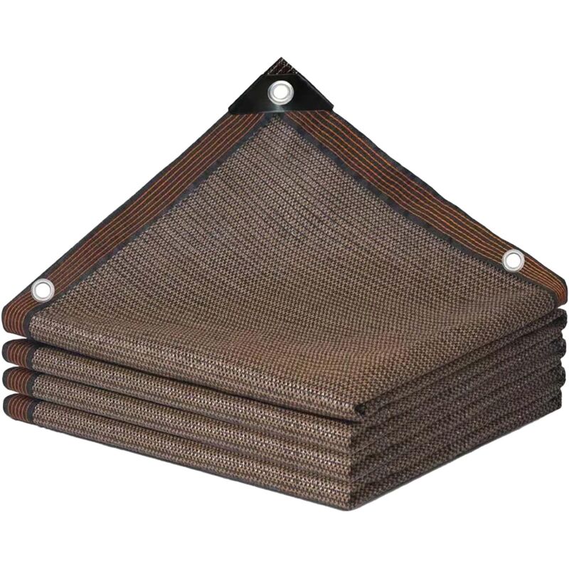 foto del prodotto jn.songs rete ombreggiante traspirante, rete telo ombra per esterni per pergola, terrazza, piante, serra, pollaio, marrone 6x6m