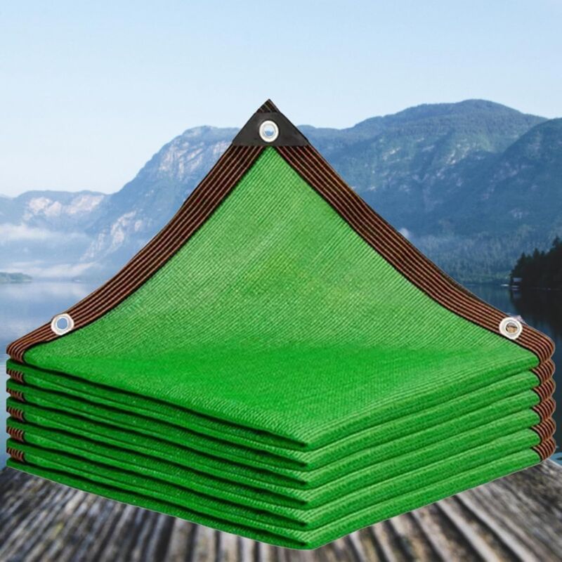 foto del prodotto jn.songs rete ombreggiante traspirante, rete telo ombra per esterni per pergola, terrazza, piante, serra, pollaio, verde scuro 2x4m