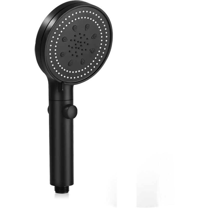 foto del prodotto jn.songs soffione doccia 6 funzioni, doccino ad alta pressione, shower head cornetta doccetta risparmio acqua universale nero