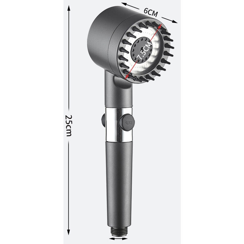 foto del prodotto jn.songs - soffione doccia con filtro ad alta pressione con sistema di filtraggio, soffione di spruzzo idrico per rimuovere cloro residuo - 1.5cm