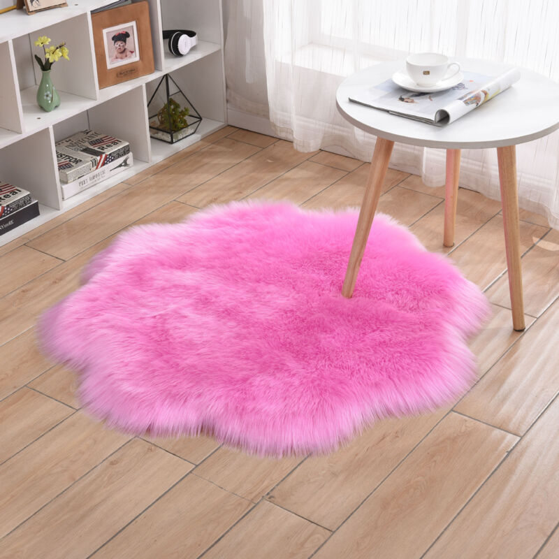 foto del prodotto jn.songs tappeto da salotto moderno plum shaggy tappeto di pelliccia lungo morbido 60 cm rosa scuro