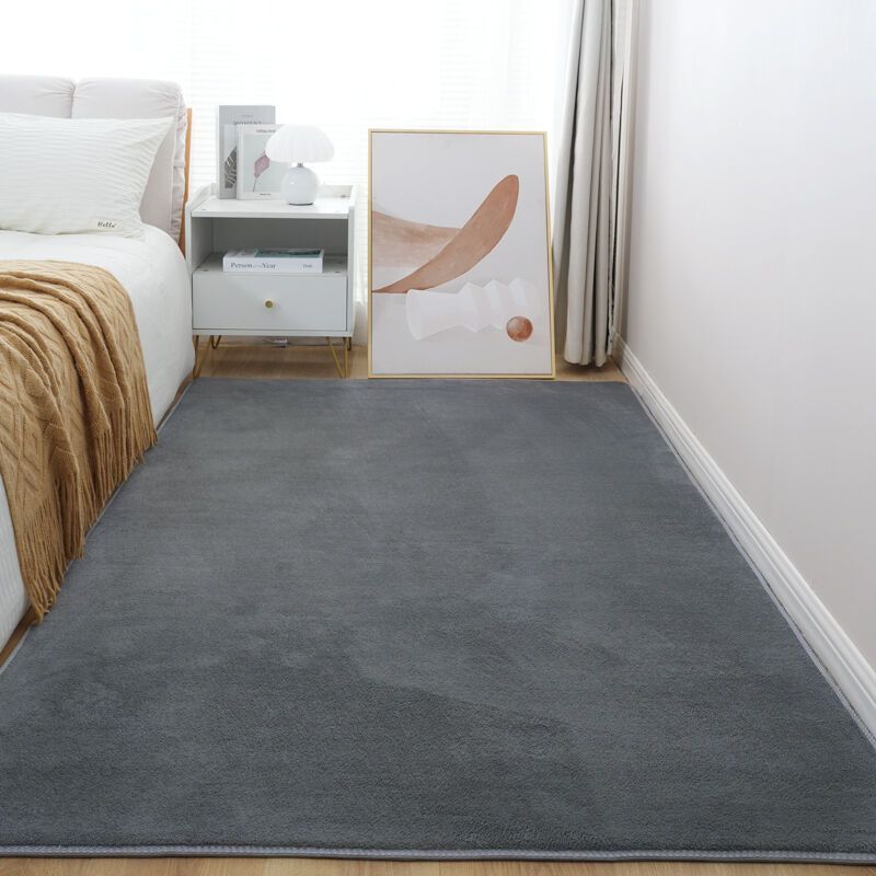 foto del prodotto jn.songs tappeto salotto, tappeti antiscivolo per camera da letto ufficio corridoio grigio scuro 140x200cm