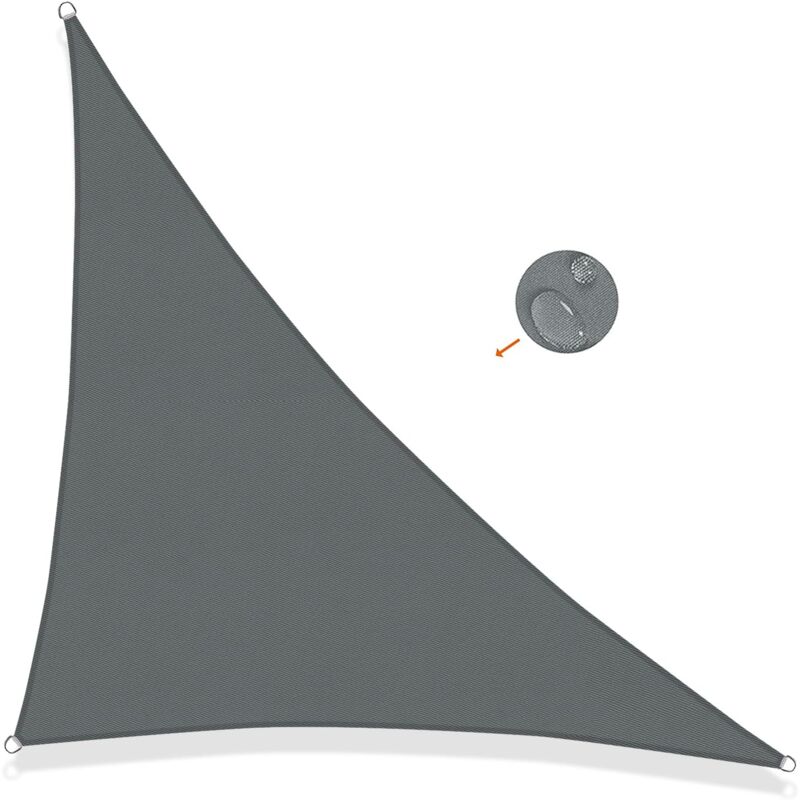 foto del prodotto jn.songs tenda a vela triangolare, vela ombreggiante in pes resistente all acqua, protezione uv per giardino, patio, balcone, terrazza, esterno