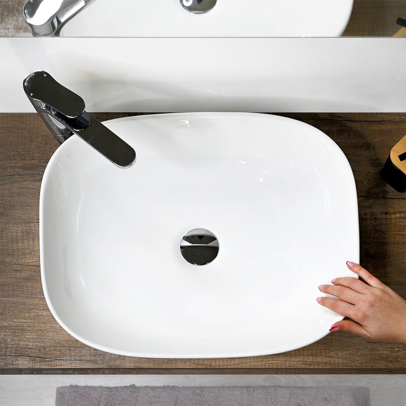 foto del prodotto jo bagno.it lavabo da appoggio rettangolare 50 marte