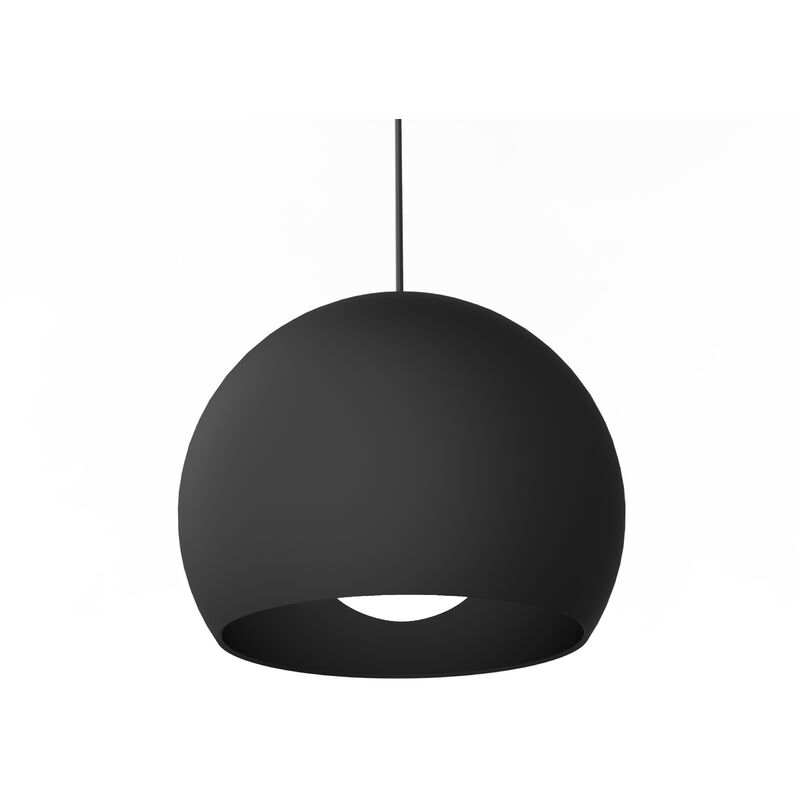foto del prodotto joe sospensione, 1x e27, max 42w, metallo, nero opaco, d.25cm lumicom