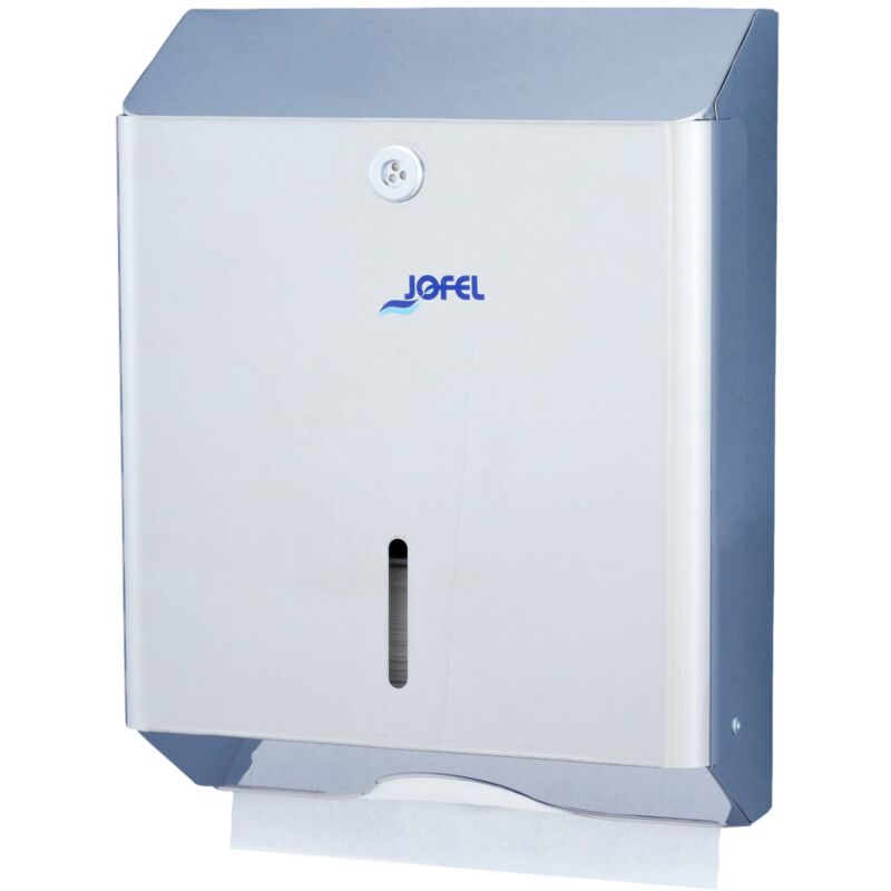 foto del prodotto jofel distributore di asciugamani, distributore di asciugamani per il viso, fino a 600 asciugamani a zig zag, antivandalo, acciaio inox di alta