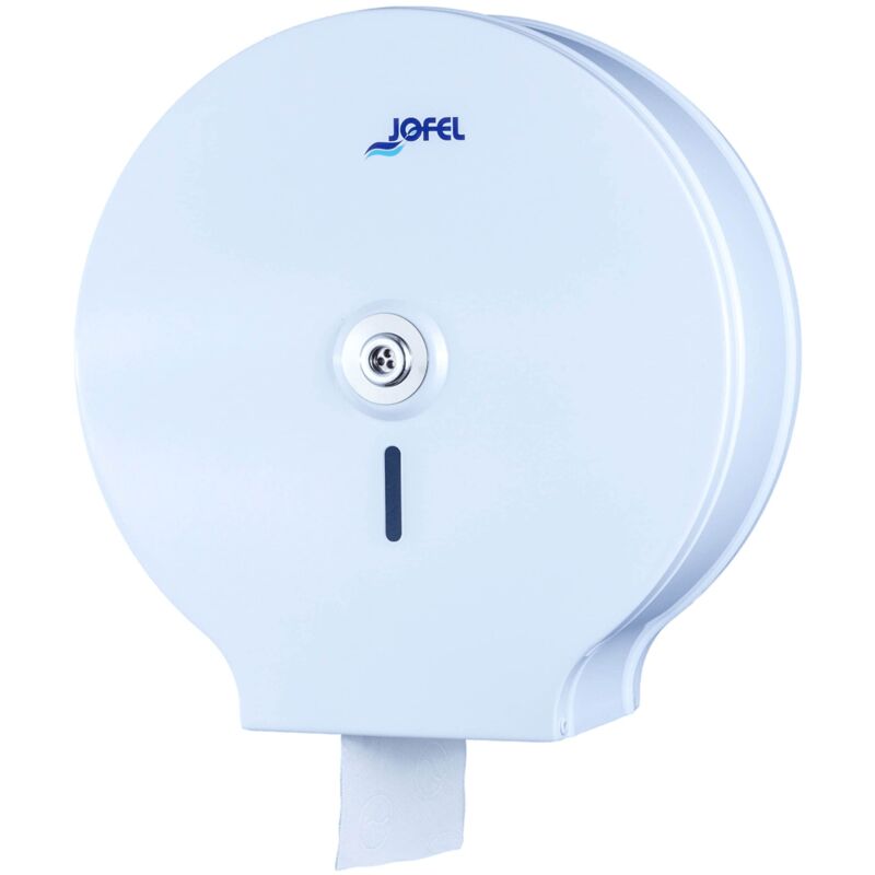 foto del prodotto jofel grande portarotolo industriale, dispenser di carta in rotoli fino a 400 m, diametro max. 260 mm, mandrino da 18 a 55 mm, cassa in acciaio