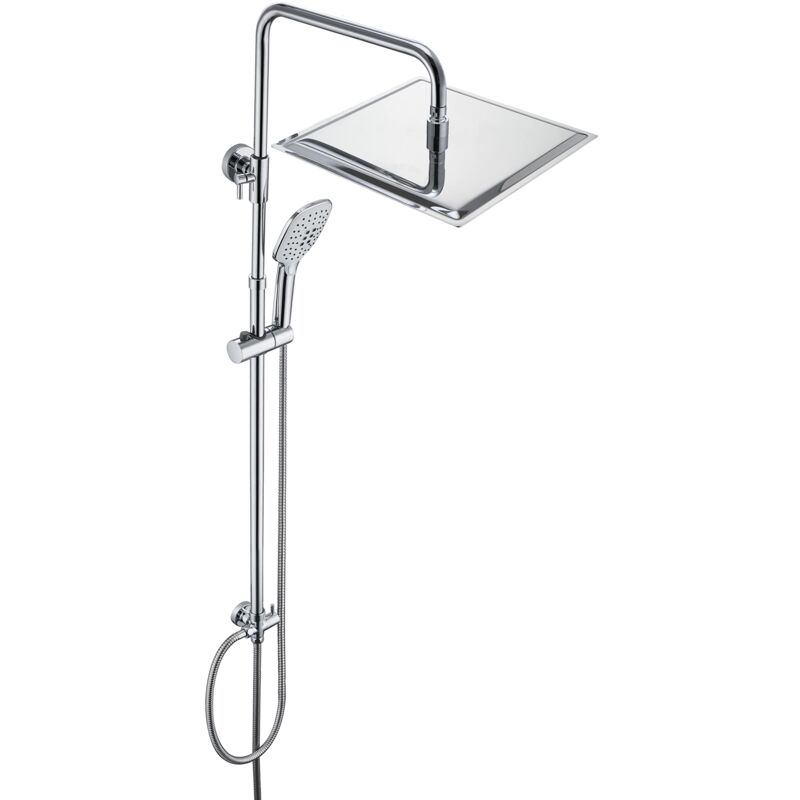 foto del prodotto joho 304 colonna doccia senza miscelatore in acciaio inox 304 cromato set doccia a pioggia con soffione e doccetta a mano 30 30cm quadrato 