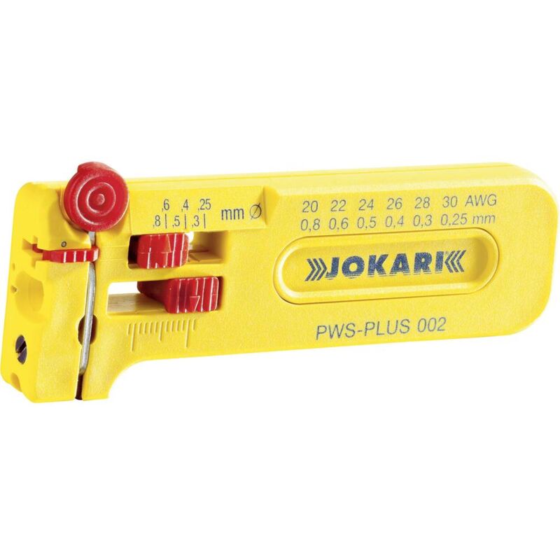 foto del prodotto jokari 40025 pws plus 002 spelafili adatto per fili in pvc, fili in ptfe 0.25 fino a 0.80 mm