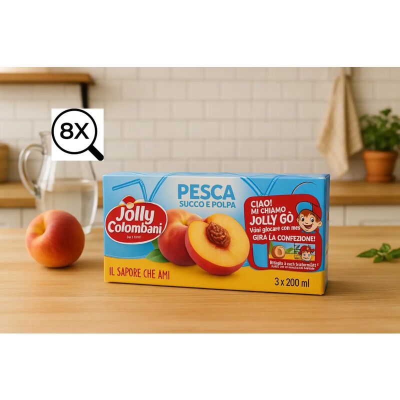 foto del prodotto jolly colombani succo alla pesca 220ml x 24 nettare di frutta italiano