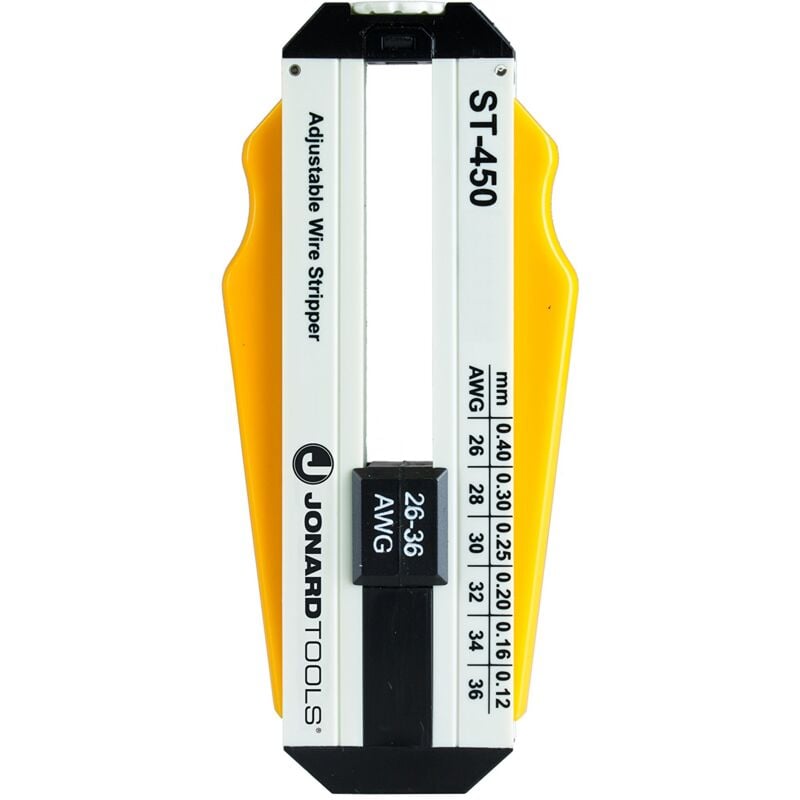 foto del prodotto jonard tools st 450 spellafili di precisione regolabile in abs, 26 36 awg, 3 57 64 lunghezza x 1 19 82,3 cm altezza x 19 82,3 cm spessore