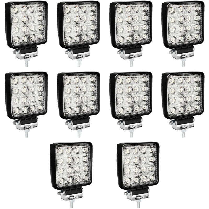 foto del prodotto jopassy 10x led 48w luce di lavoro led luce di lavoro proiettore fog per auto camion utv suv offroad trattore unit 