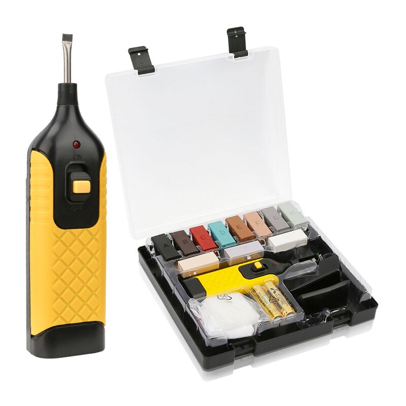foto del prodotto jopassy 11x kit di riparazione per pavimenti set di bastoncini di cera in diversi colori per riparazioni su laminato strumento di ritocco