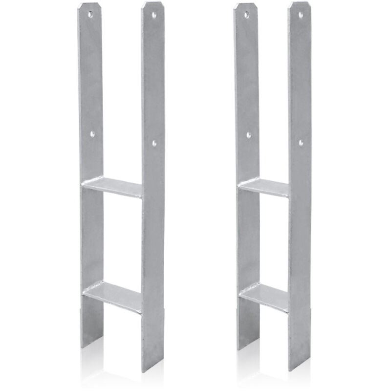 foto del prodotto jopassy 2x ancoraggio h supporto del palo 101mm zincato a caldo ancoraggio del palo carport