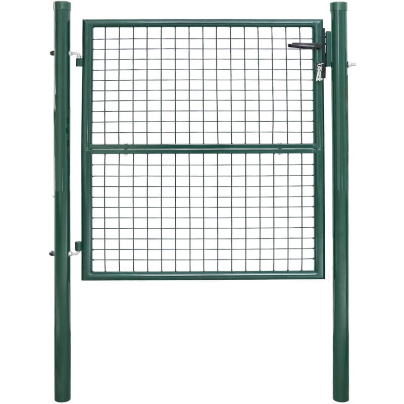 foto del prodotto jopassy cancello da giardino in acciaio zincato, porta da giardino, cancello per recinzione, cancello per cortile, con serratura di qualit ,