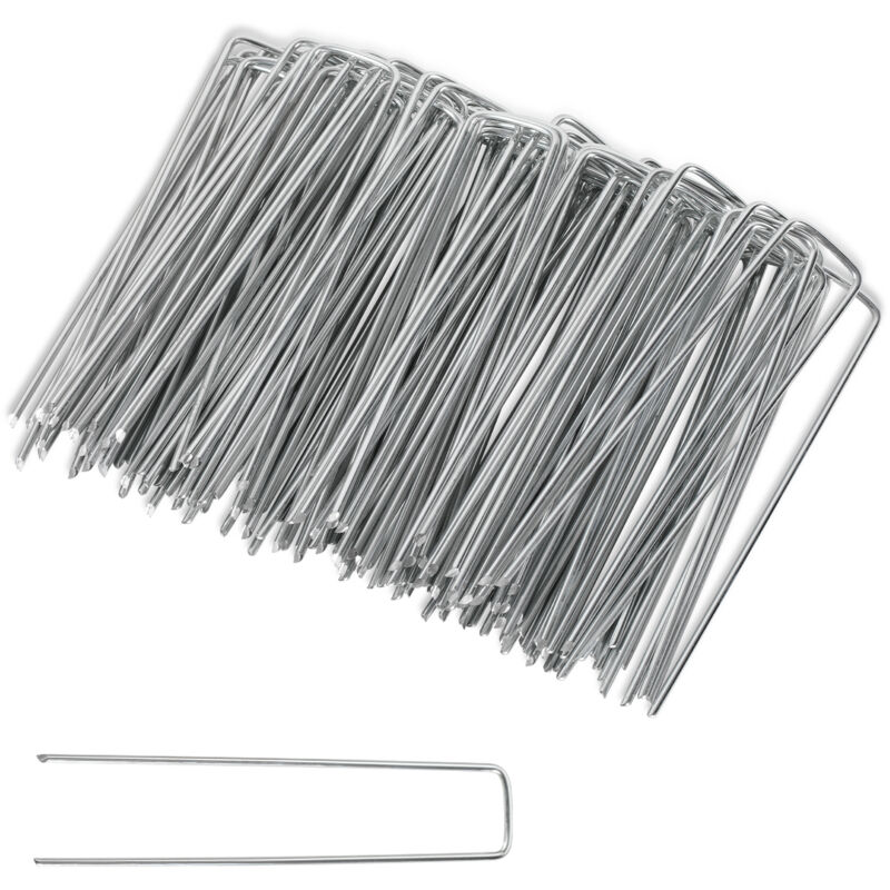 foto del prodotto jopassy picchetti di fissaggio in acciaio zincato, 400x, per giardino, picchetti di fissaggio per teloni, lunghezza 150 mm