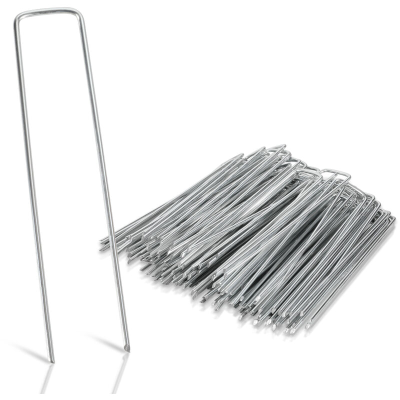 foto del prodotto jopassy picchetti di fissaggio in acciaio zincato, 50x, per giardino, picchetti di fissaggio per teloni, lunghezza 150 mm