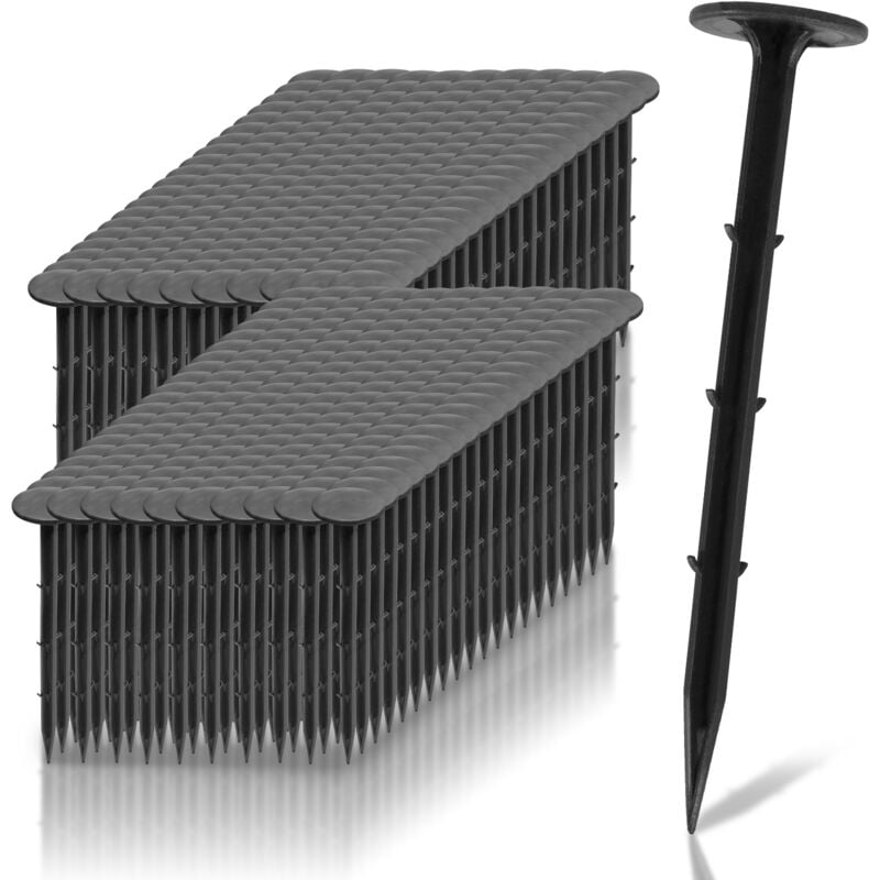 foto del prodotto jopassy picchetto di plastica, set di 400 picchetti per tenda, per l ancoraggio al terreno del giardino, lunghezza 16 cm