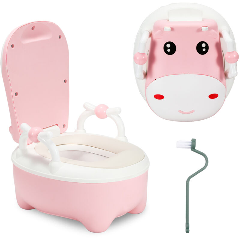 foto del prodotto jopassy potty toilet trainer apprendimento del vasino sedile wc bambini baby trainer vasino wc bambini sedile wc addestramento rosa