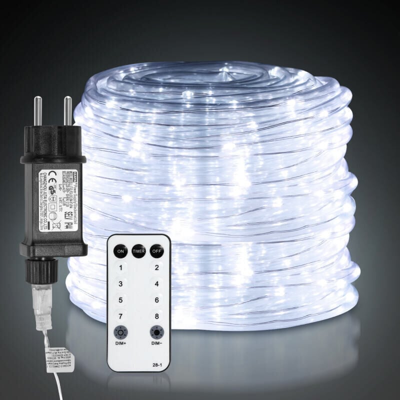 foto del prodotto jopassy randaco tubo luminoso a led, tubo luminoso a led per interni ed esterni per giardino, natale, matrimonio, festa, soggiorno, striscia