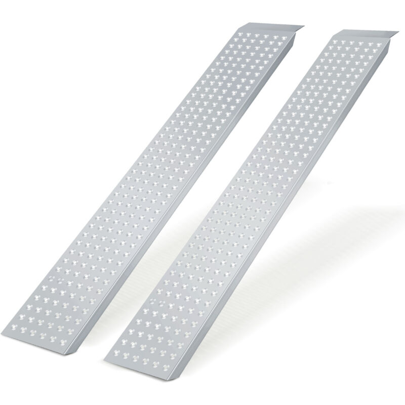 foto del prodotto jopassy set di 2 rampe di carico zincate antiscivolo 160cm rampa per auto moto fino a 400kg