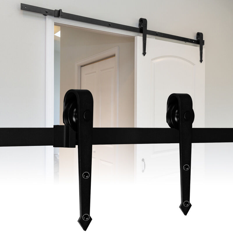 foto del prodotto jopassy sistema di porte scorrevoli arrow 200cm binario per porte scorrevoli ferramenta per porte in legno accessori per porte