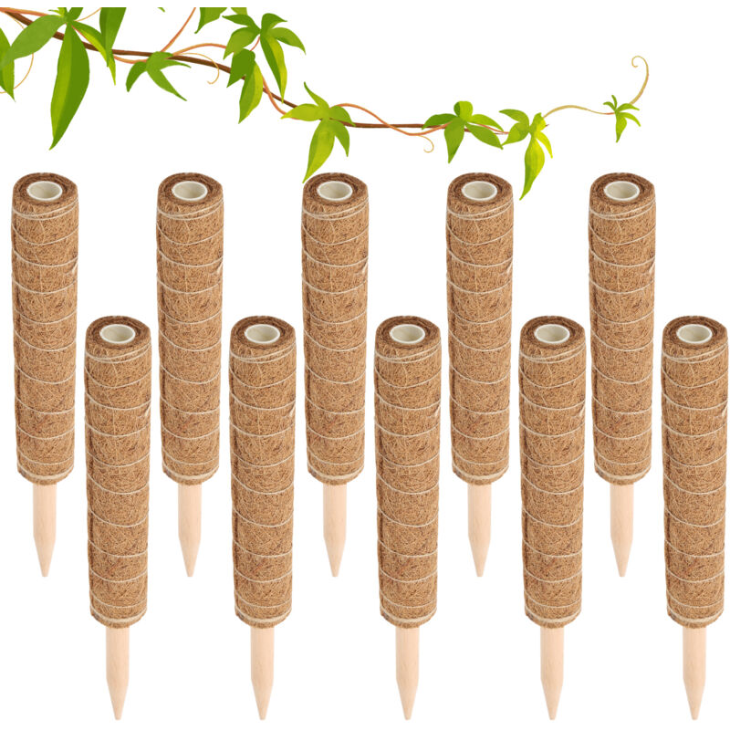 foto del prodotto jopassy swanew 12 pezzi paletto per piante paletto per piante coco 40cm paletto per piante coco palo totem in fibra di coco per piante rampicanti e