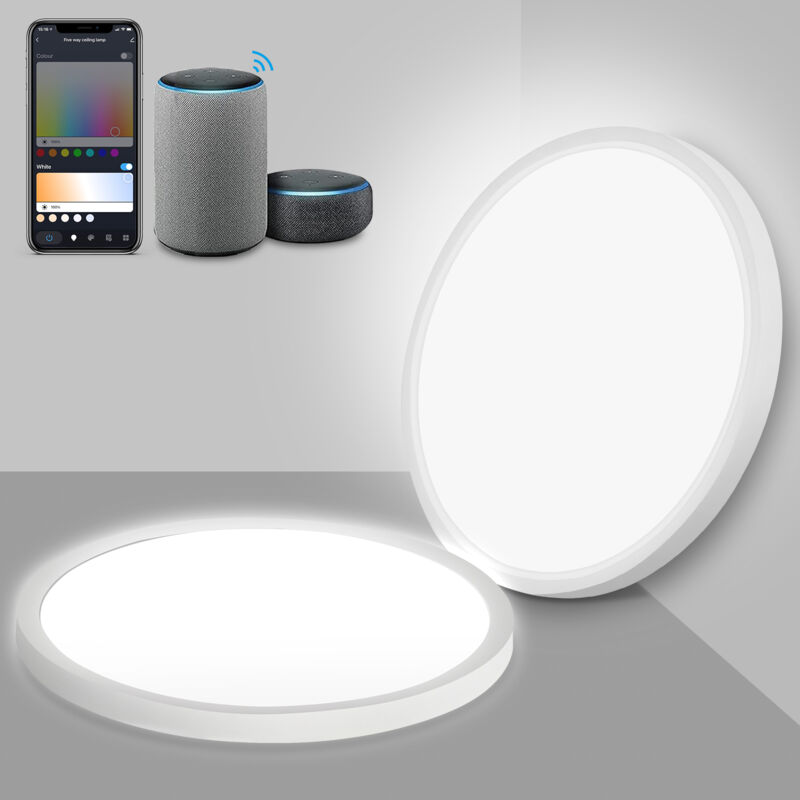 foto del prodotto jopassy swanew 24w smart led soffitto rgb dimmerabile lampade intelligenti compatibili con per camera da letto bagno